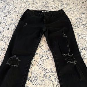 Ladies Black Old Navy Distressed Jeans